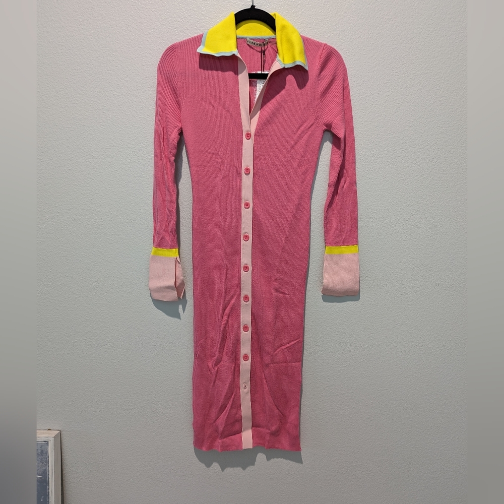 Alice + Olivia Alcina Cardigan Midi-Dress